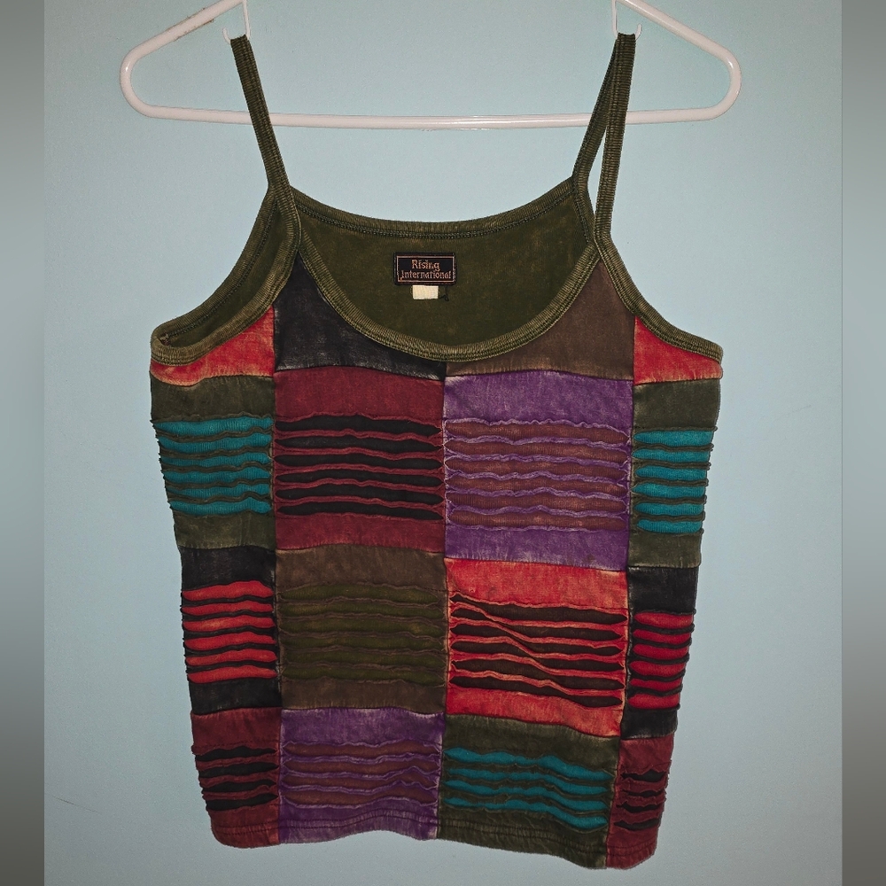 Rising International Multicolor Patchwork Tank To… - image 1